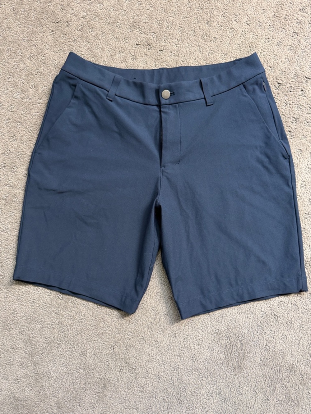 lululemon athletica Men's Deep Blue Flat-Front Performance Shorts